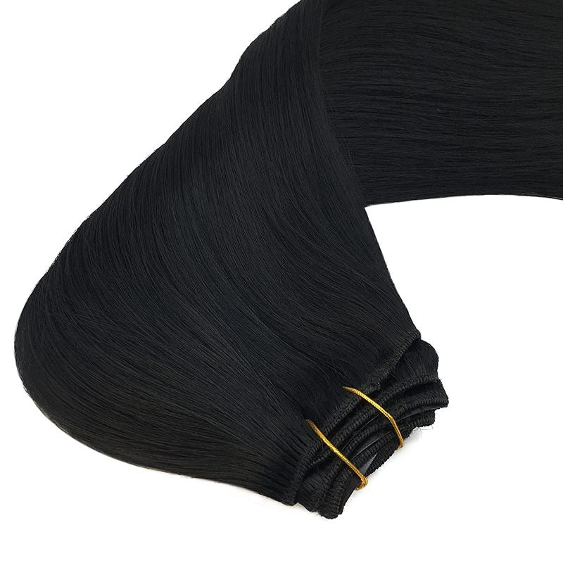 Clip In Extensions - 40 cm #1 Black - | Fashiongirl