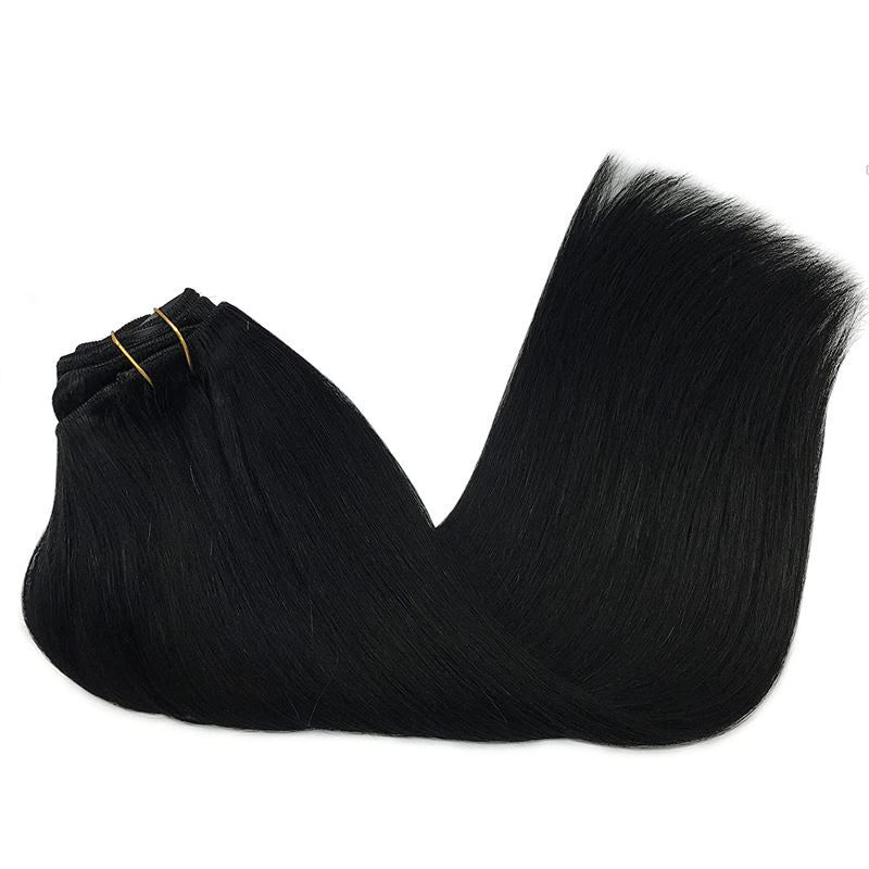 Clip In Extensions - 40 cm #1 Black - | Fashiongirl