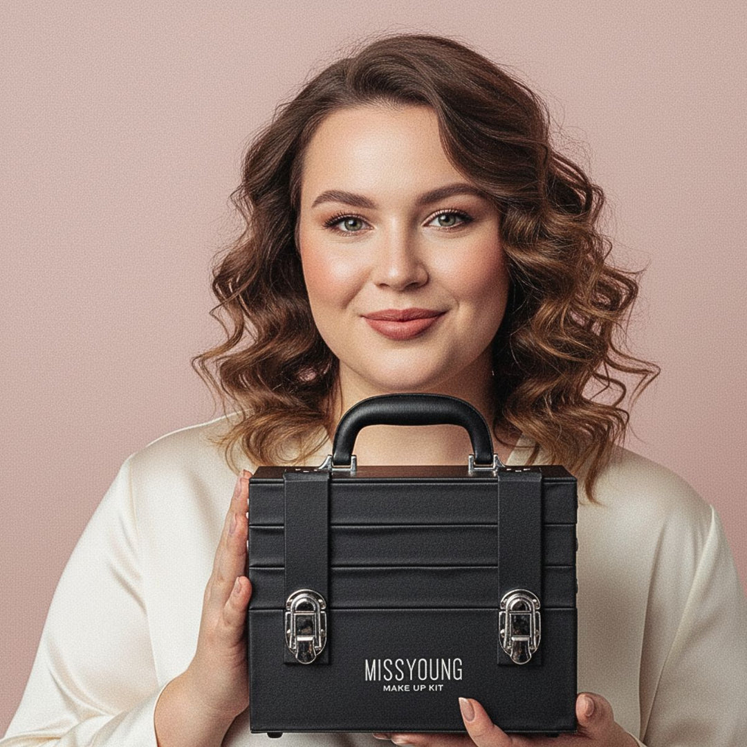 Miss Young Large Makeup Beauty Kit (GM18013) - Black - Makeup Sponges