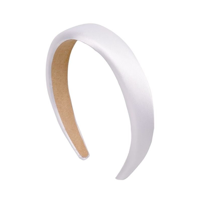 SOHO Satin Headband - White - Hair Accessories