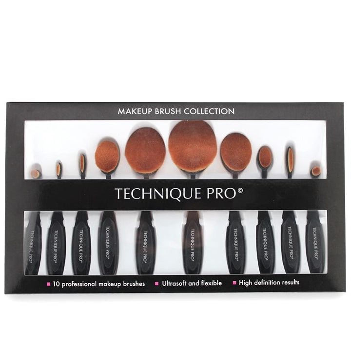 Technique PRO Oval Brushes for Makeup - 10 sets -