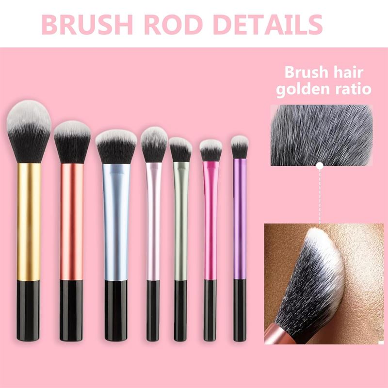 Technique PRO Rainbow Pastel Makeup Brush Set - 7 pcs - Hair Accessories