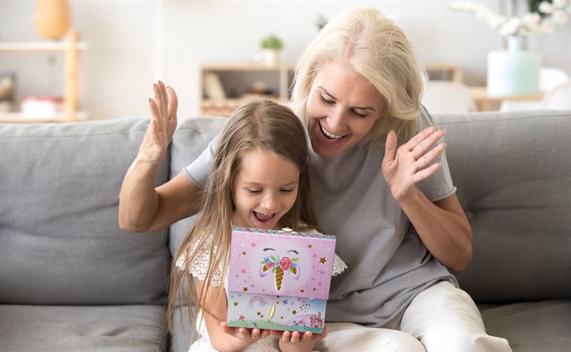 UNIQ Kids Jewellery Box with Music Ballerina (Unicorn) - Pink/White - Jewelry Box