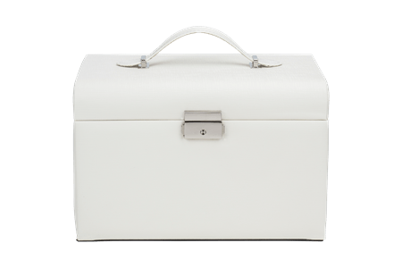 UNIQ XL Leather jewellery box with 20 compartments - White - Jewelry Box