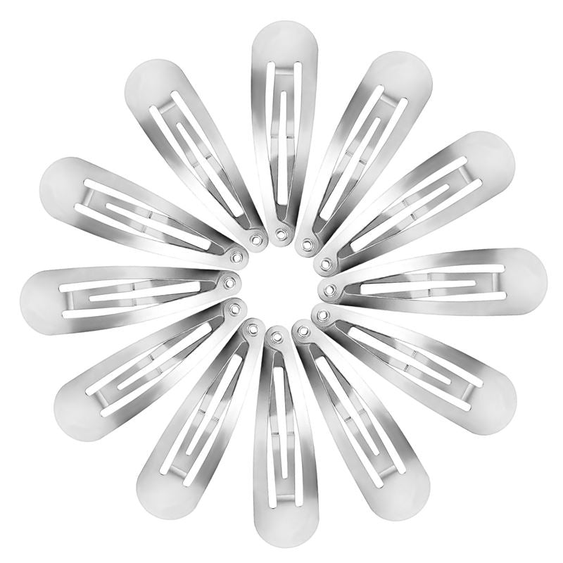 12 pcs Metal Bangles / Hair clips - Silver - 