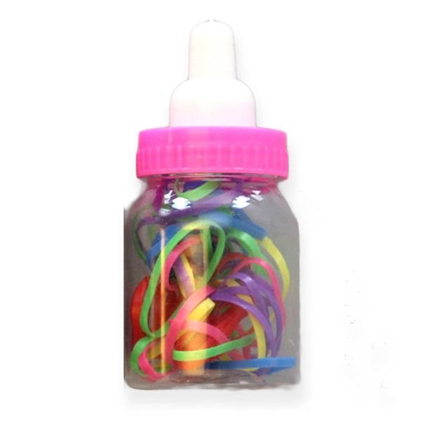 30 Snagfree Hair elastics 2mm - Mix colours in Baby Bottle - Hair Accessories | Fashiongirl