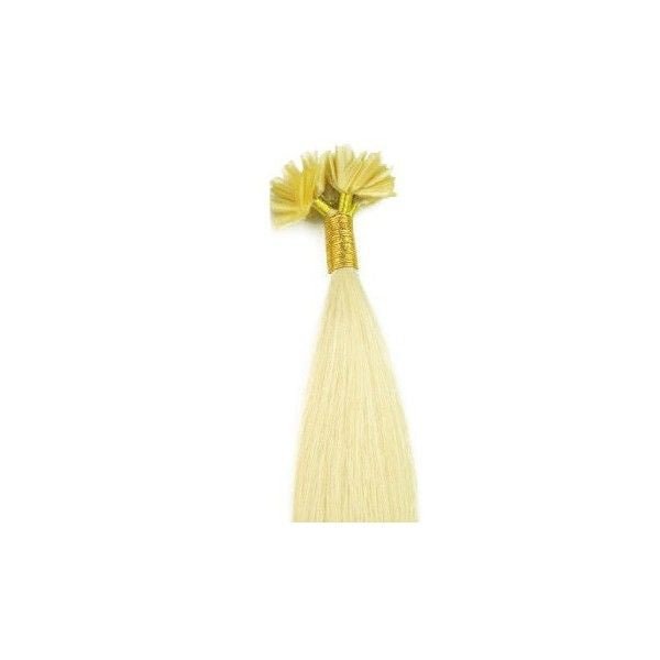 50 cm Hot Fusion Hair extensions 60# Platinum blonde - | Fashiongirl