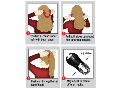 Banana Interlocking Hair Claw - Black - Hair Accessories