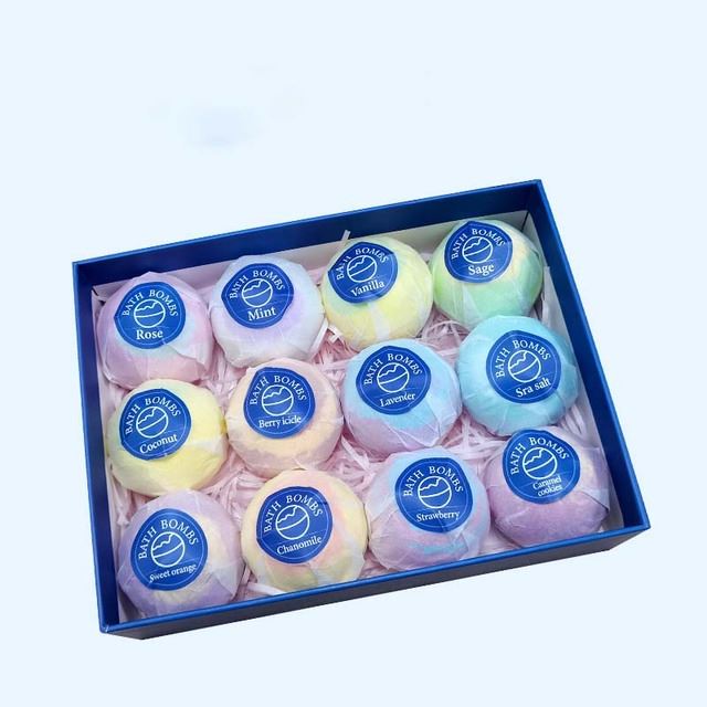 Bath bomb gift set with 12 bath bombs - | Fashiongirl