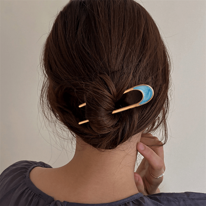Chris Rubin Alina French Chignon Hairpin - Champagne - Hair Accessories