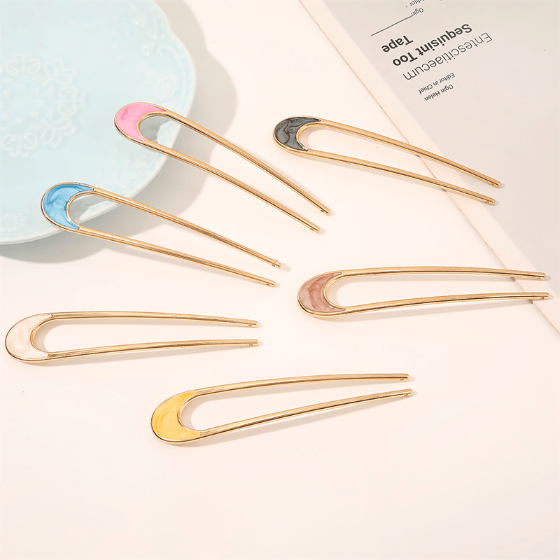 Chris Rubin Alina French Chignon Hairpin - Champagne - Hair Accessories