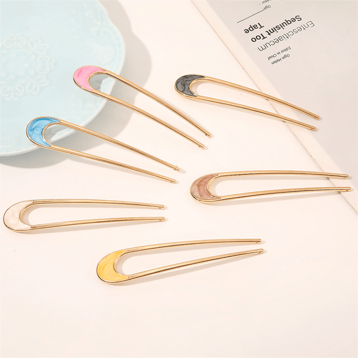 Chris Rubin Alina French Chignon Hairpin - Champagne - Hair Accessories