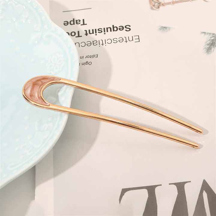 Chris Rubin Alina French Chignon Hairpin - Champagne - Hair Accessories