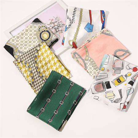Chris Rubin Bella Silk Scarf - Green - | Fashiongirl