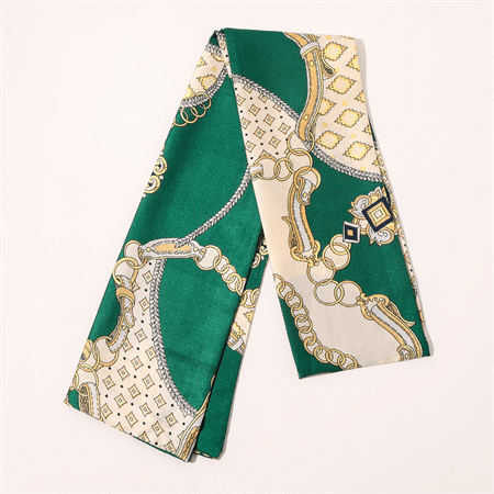 Chris Rubin Bella Silk Scarf - Green - | Fashiongirl