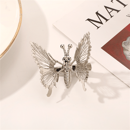 Chris Rubin Butterfly Hair Claw - Silver - Hair Accessories | Fashiongirl