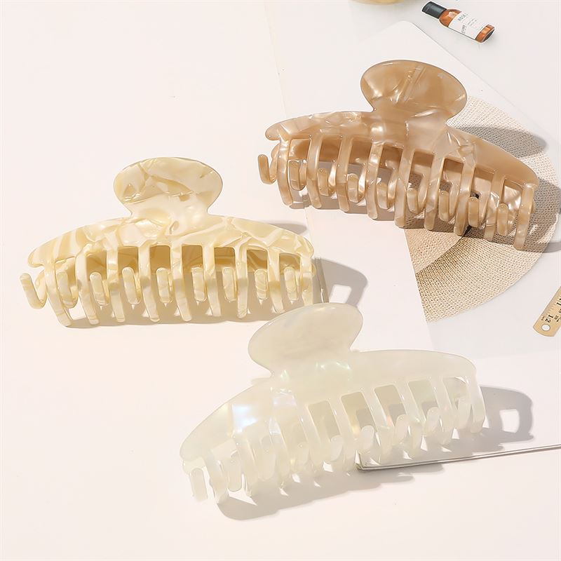 Chris Rubin Daze Hair Claw - Pale Brown Marble - Hair Accessories | Fashiongirl