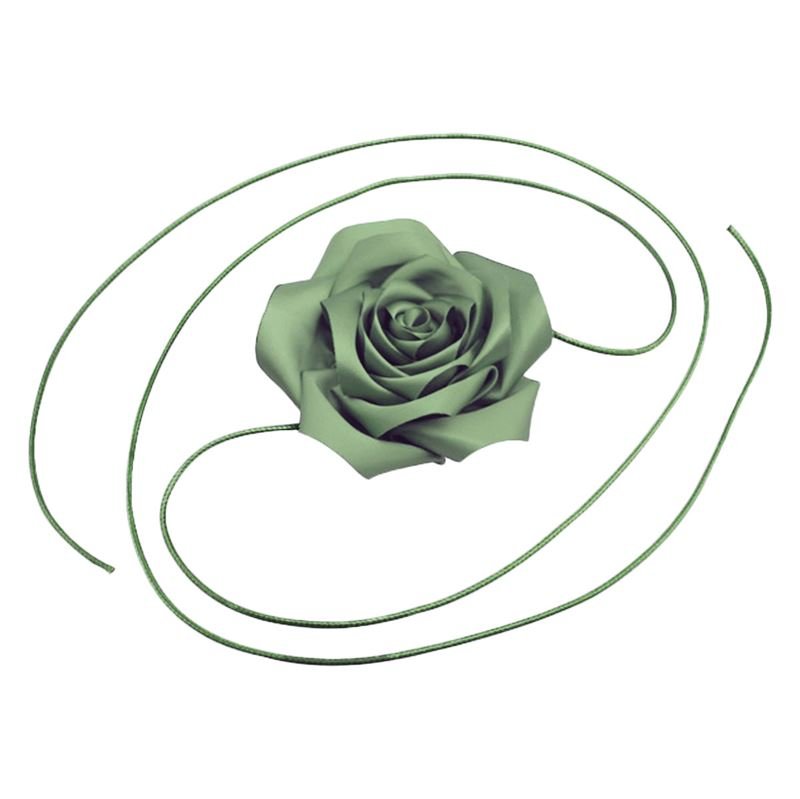 Chris Rubin Rosalia Choker Necklace - Dust Green - | Fashiongirl
