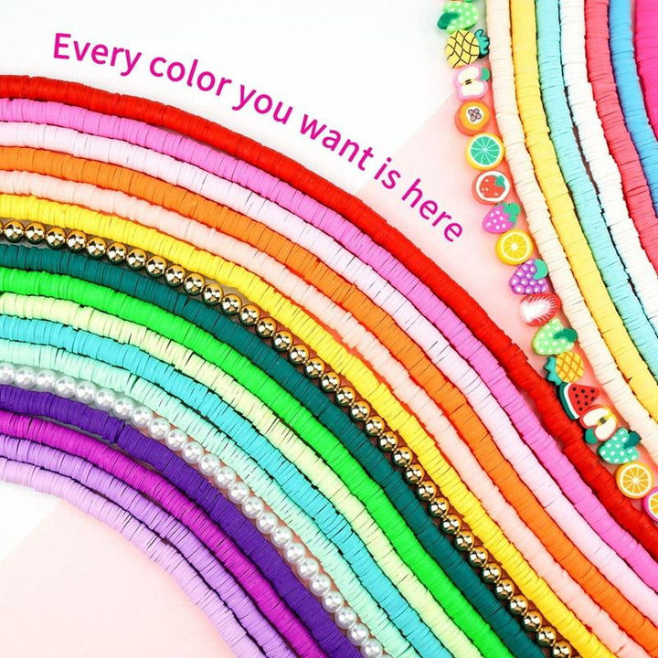 Clay Beads / Heishi Beads Arona Kit - KREA DIY Jewellery Kit with different beads - 12000 pcs - | Fashiongirl