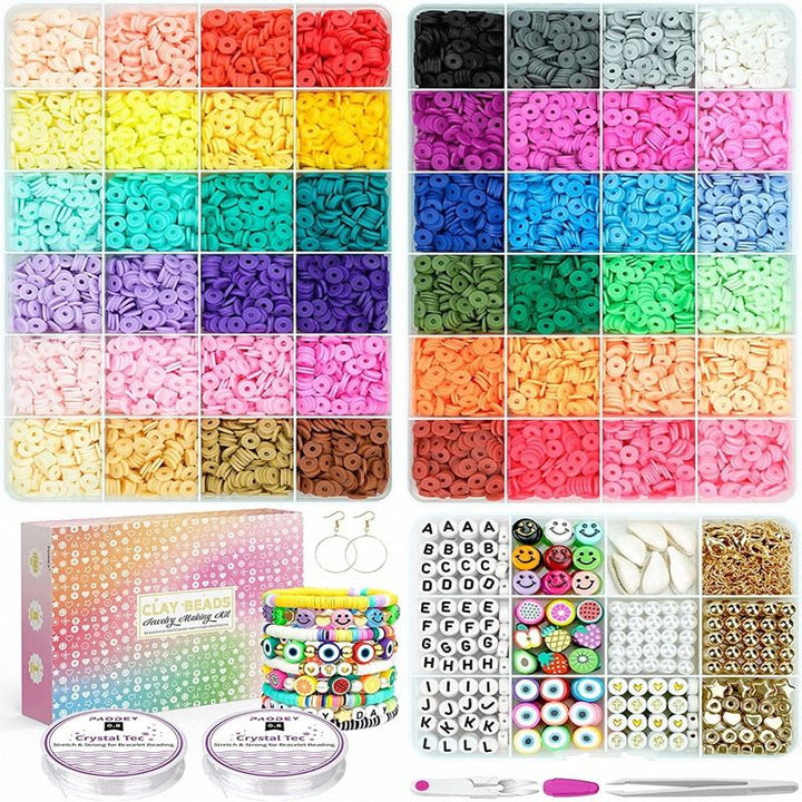 Clay Beads / Heishi Beads Arona Kit - KREA DIY Jewellery Kit with different beads - 12000 pcs - | Fashiongirl