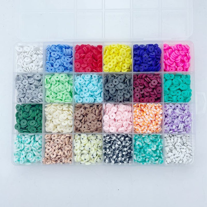 Clay Beads / Heishi Beads Bohemian Kit - KREA DIY Jewellery Kit with different beads - 6000 pcs - | Fashiongirl