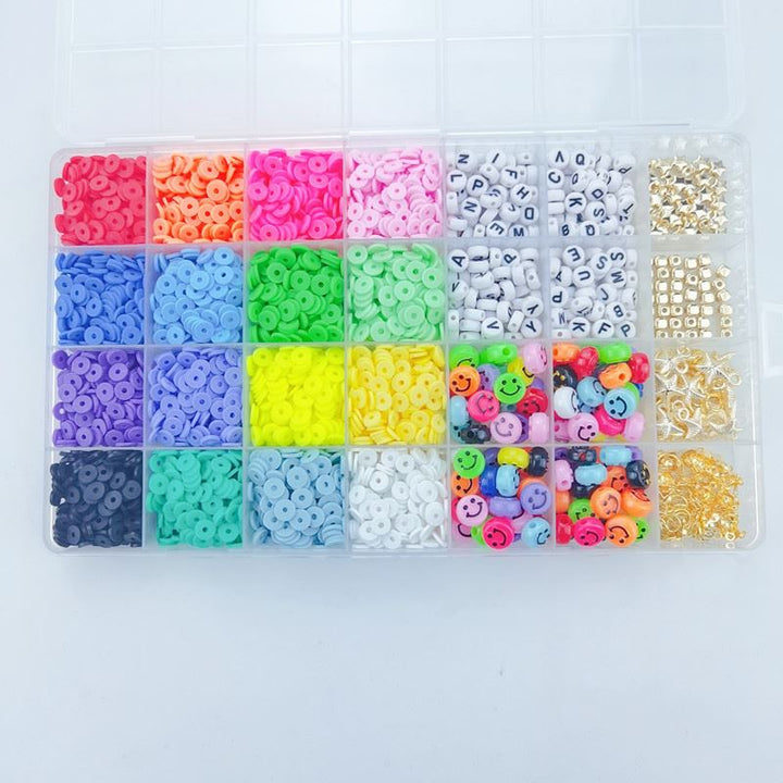 Clay Beads / Heishi Beads Fimo Kit - KREA DIY Jewellery Kit with different beads - 4500 pcs - | Fashiongirl