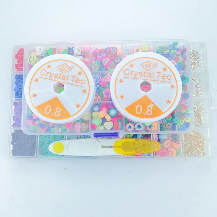 Clay Beads / Heishi Beads Fimo Kit - KREA DIY Jewellery Kit with different beads - 4500 pcs - | Fashiongirl