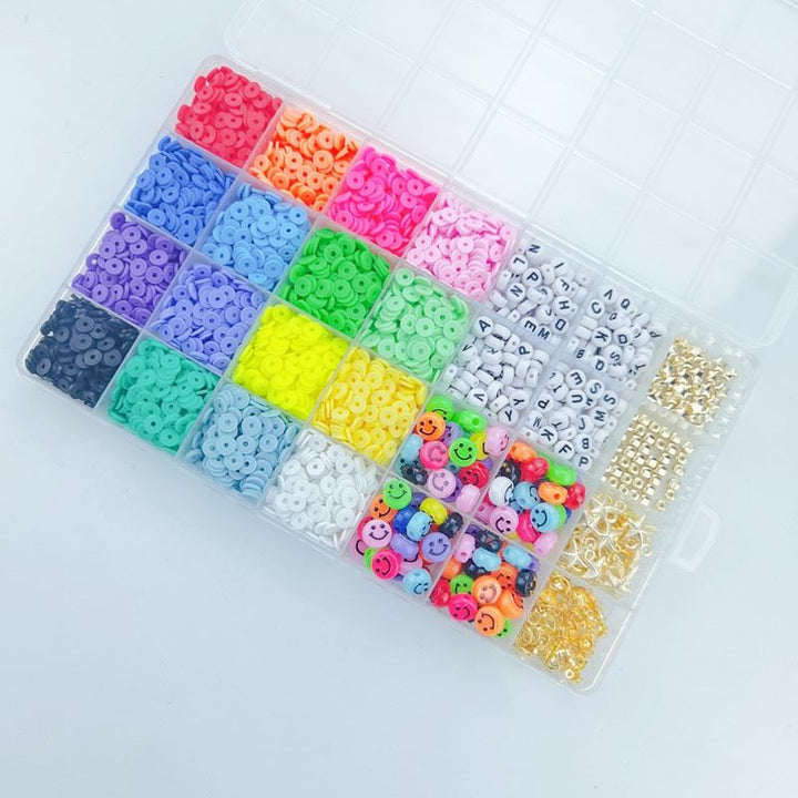 Clay Beads / Heishi Beads Fimo Kit - KREA DIY Jewellery Kit with different beads - 4500 pcs - | Fashiongirl