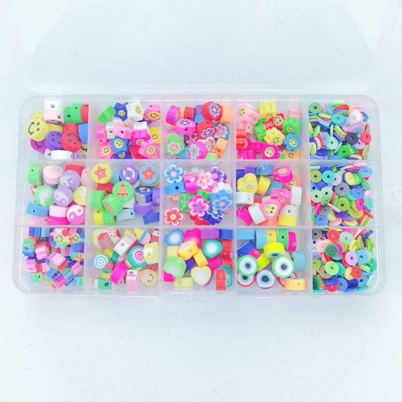 Clay Beads / Heishi Beads Fimo Kit - KREA DIY Jewellery Kit with different beads - 4500 pcs - | Fashiongirl