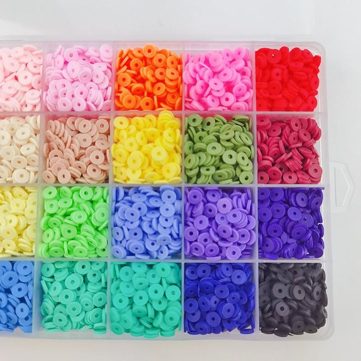 Clay Beads / Heishi Beads Merkki Kit - KREA DIY Jewellery Kit with different beads - 7000 pcs - | Fashiongirl