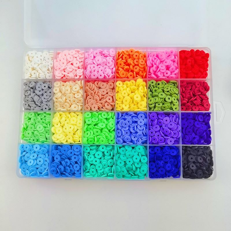 Clay Beads / Heishi Beads Merkki Kit - KREA DIY Jewellery Kit with different beads - 7000 pcs - | Fashiongirl