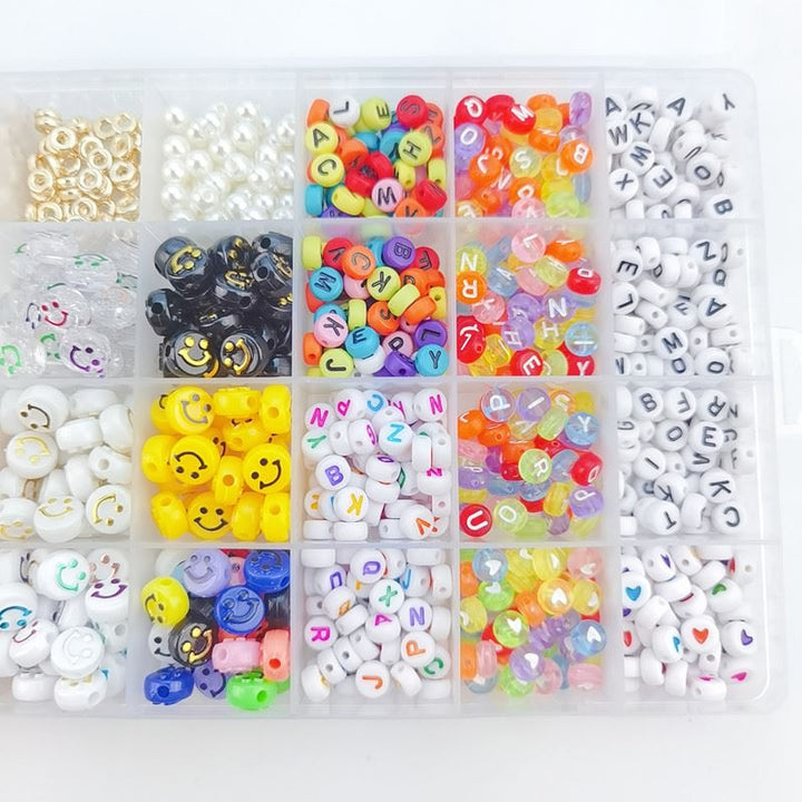 Clay Beads / Heishi Beads Merkki Kit - KREA DIY Jewellery Kit with different beads - 7000 pcs - | Fashiongirl