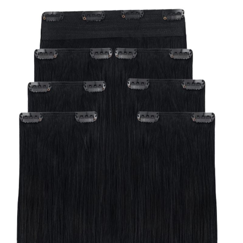 Clip In Extensions - 40 cm #1 Black - | Fashiongirl