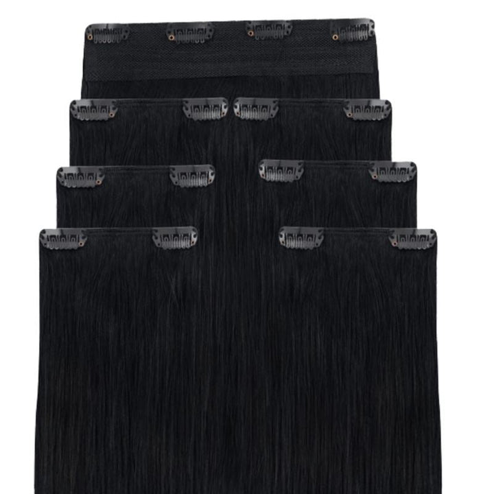Clip In Extensions - 40 cm #1 Black - | Fashiongirl