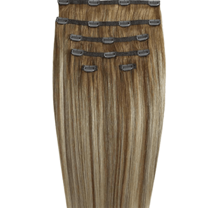 Clip on hair extensions #12/613 Dark Blondmix - 7 sets - 50 cm | Gold24 - | Fashiongirl