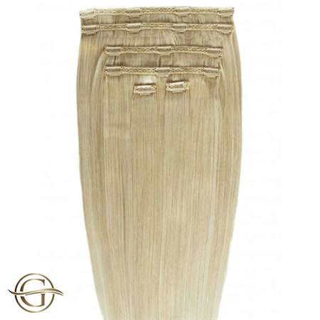 Clip on hair extensions #24 Golden blonde - 7 sets - 50 cm | Gold24 - | Fashiongirl