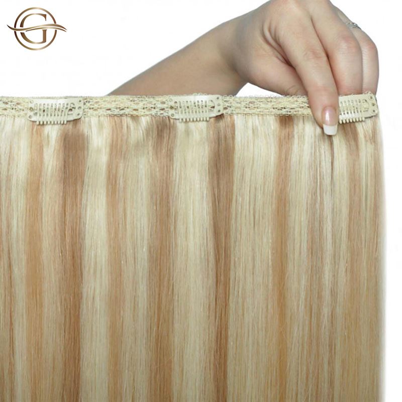 Clip on hair extensions #27/613 Lace mix - 7 sets - 50 cm | Gold24 - | Fashiongirl