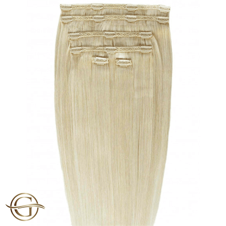 Clip on hair extensions #613 Blond - 7 sets - 60 cm | Gold24 - | Fashiongirl