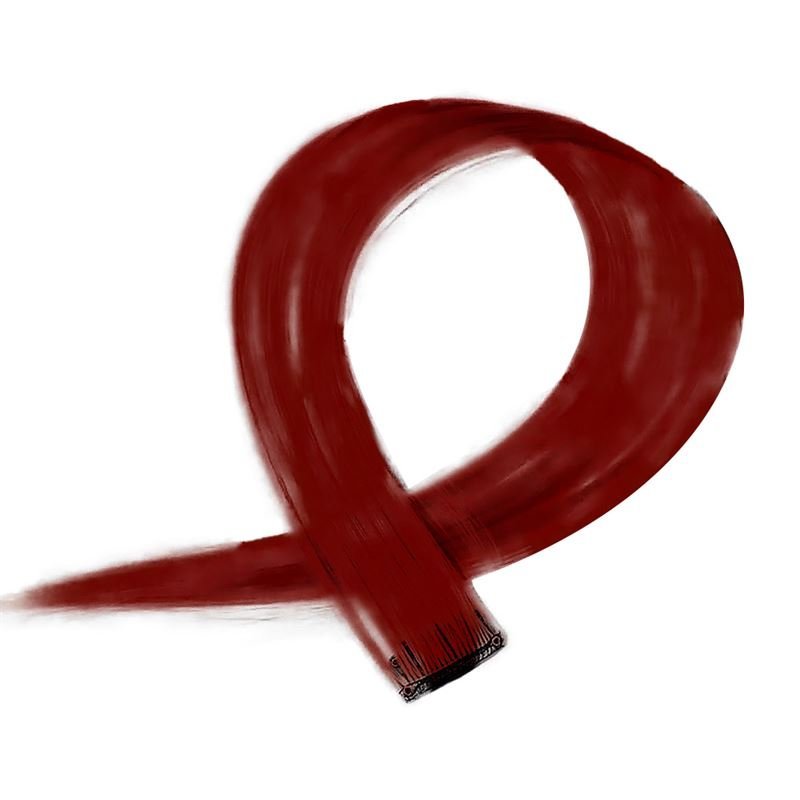 Dark red 50 cm - Crazy Colour Clip On - | Fashiongirl