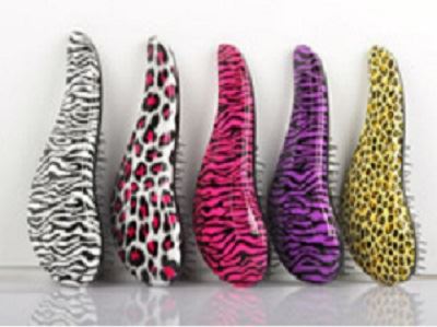 Detangler Hair Brush - Purple Zebra - | Fashiongirl