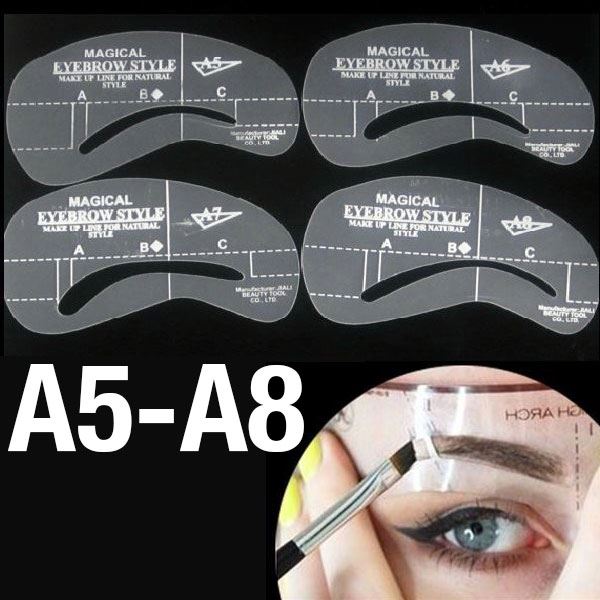 Eyebrow Templates - Eyebrow Stencils (A5 - A8) - 4 pcs. - | Fashiongirl