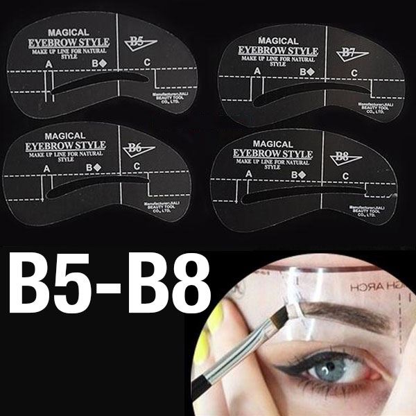 Eyebrow Templates - Eyebrow Stencils (B5 - B8) - 4 pcs. - | Fashiongirl