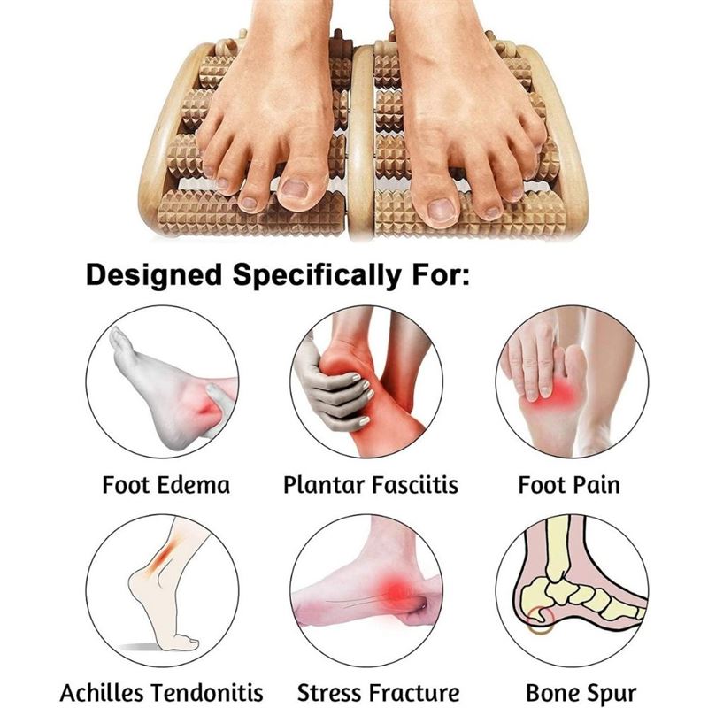 Foot Massage Roller / Wooden Roller - 2x5 rollers - | Fashiongirl