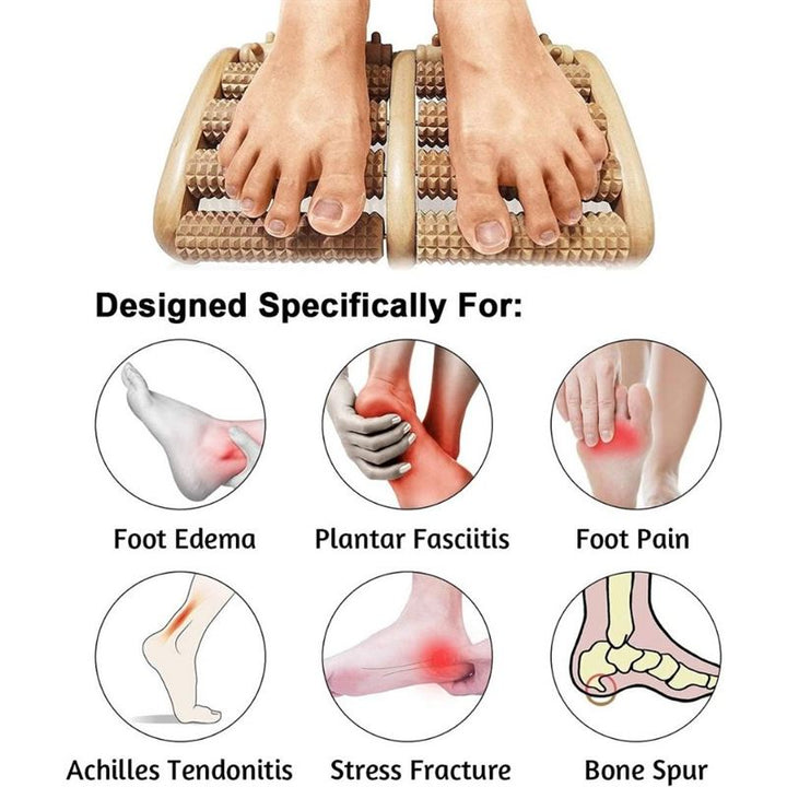 Foot Massage Roller / Wooden Roller - 2x5 rollers - | Fashiongirl
