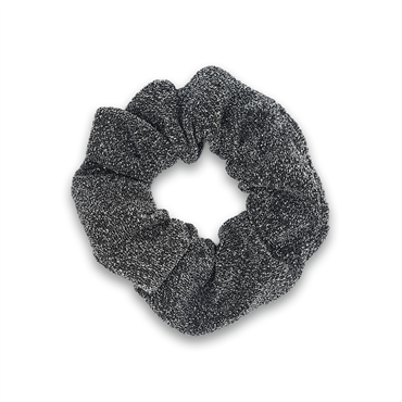 Glitter Scrunchie - Silver - Hair Accessories