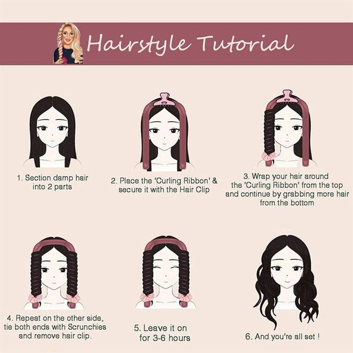 Heatless Hair Curlers - Get beautiful curls without heat - Black - Hair Styling tool | Fashiongirl
