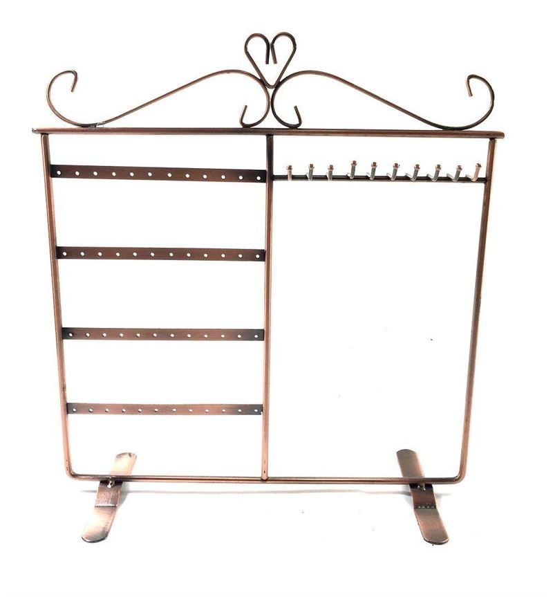 Jewellery stand for earrings, necklaces, finger rings, bronze/copper - | Fashiongirl