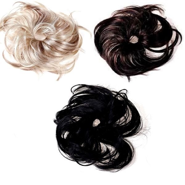Messy Bun Hair elastic with synthetic hair multi colours - Hair Accessories | Fashiongirl