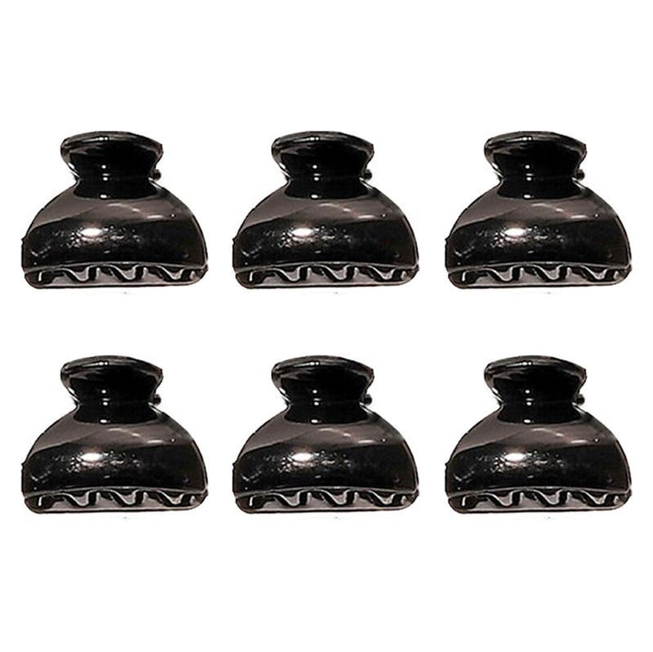 Mini hair clips - 6 pcs - 2.5 cm - Black - | Fashiongirl
