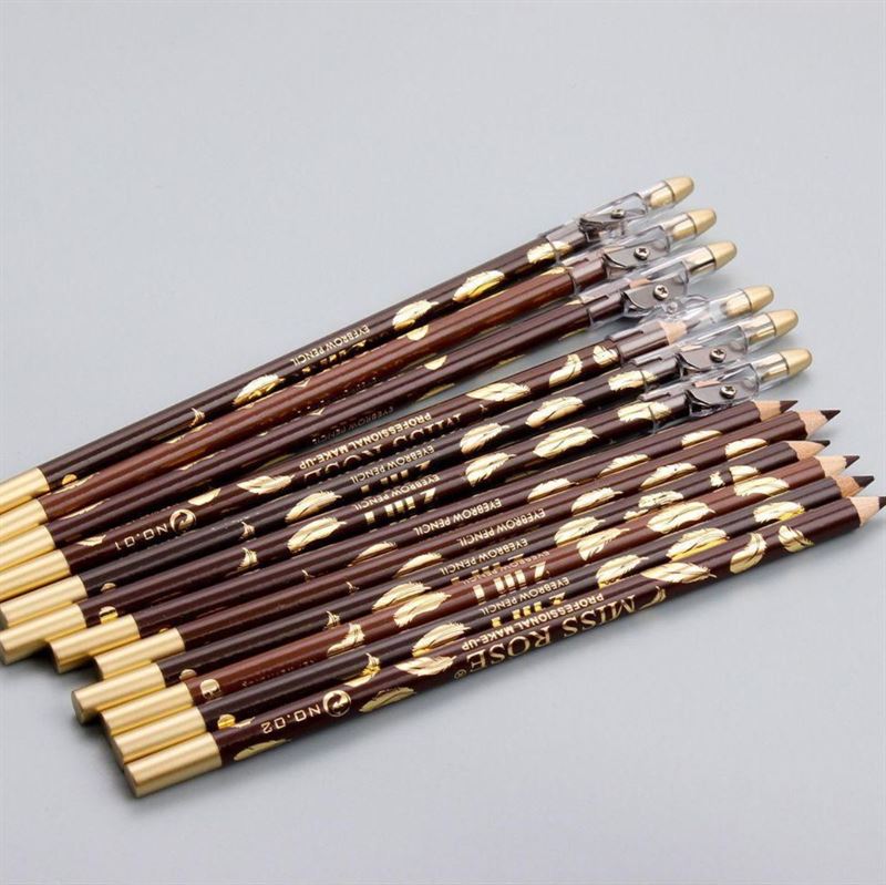 Miss Rose Eyebrow Pencil / Eyebrow Brush - No. 4 Grey Brown - | Fashiongirl